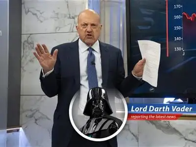 Jim Cramer, a financial Jedi Master, guides investors through turbulent times. Or is he just another pawn in the Emperor's game
