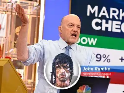 Jim Cramer delivering his market analysis on CNBC's Mad Money