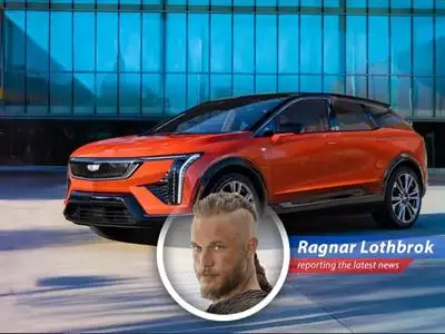 Join Ragnar Lothbrok as he shares his humorous perspective on General Motors' new entry-level electric vehicle, the Cadillac Optiq! image