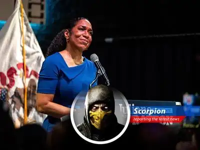 Juliana Stratton celebrates her primary win, signaling a progressive wave in Illinois politics.