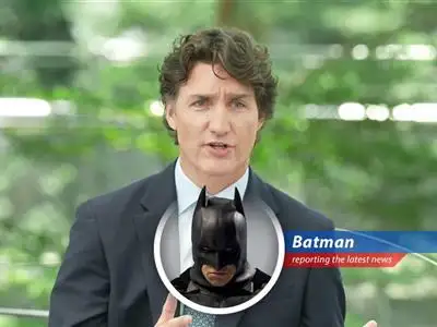 Justin Trudeau addressing global leaders in Singapore, highlighting the need for a restructured international order.