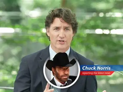 Justin Trudeau speaking at CNBC's CONVERGE LIVE in Singapore, addressing the inadequacies of current international institutions.