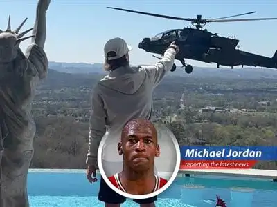 Kid Rock salutes as Apache helicopters fly near his 'Southern White House'.