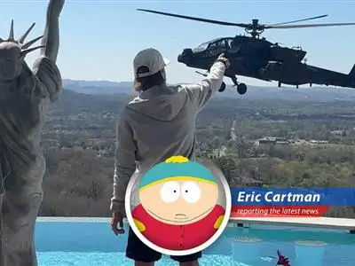 Kid Rock salutes as Apache helicopters fly near his property in Nashville, leading to an Army investigation.