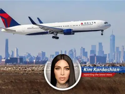 Kim Kardashian gives her hilarious take on the latest move by Delta Air Lines to introduce premium economy service on transcontinental flights. image