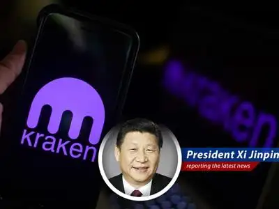 Kraken's logo against a backdrop of fluctuating cryptocurrency values, symbolizing the exchange's IPO journey amidst market changes.