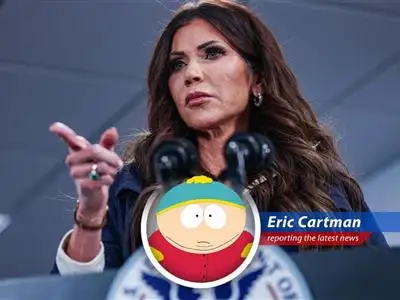 Kristi Noem gets the boot from Trump Tower, leaving the DHS in a state worse than Kenny after a field trip.