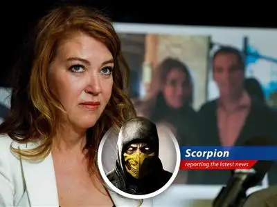 Lonna Drewes accuses Eric Swalwell during a press conference in Los Angeles, with her attorney Lisa Bloom by her side.