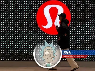 Lululemon store front showcasing the brand's athleisure wear, amidst financial and leadership challenges