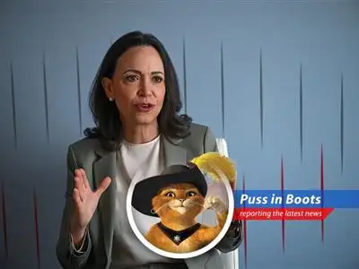 Maria Corina Machado addresses oil and gas executives at CERAWeek in Houston, advocating for investment amidst political turmoil in Venezuela.