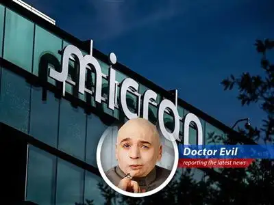 Micron shares take a nosedive, leaving investors wondering if Dr. Evil is behind it all.