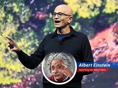 Microsoft CEO Satya Nadella showcasing the ability to toggle between Anthropic and OpenAI models in Microsoft 365 Copilot, underscoring the company's commitment to model choice despite Pentagon concerns.