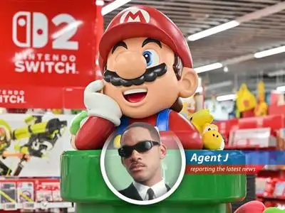 Nintendo logo displayed against a backdrop of game characters, symbolizing the company's evolving financial strategy.