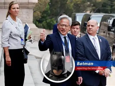 Nvidia CEO Jensen Huang at the China summit, representing US tech interests.