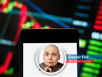 Oil derricks silhouetted against a fiery sunset, symbolizing the volatile yet potentially lucrative oil market.