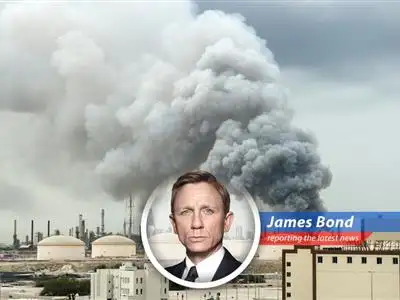 Oil refinery at sunset, symbolizing potential price surge amid global supply concerns.