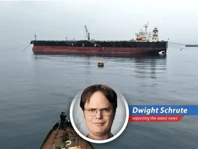 Oil rig at Schrute Farms, ensuring energy independence.