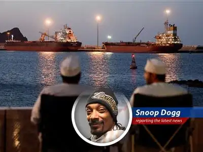 Oil tanker ablaze in the Persian Gulf, highlighting the escalating maritime security crisis and its impact on global energy markets.