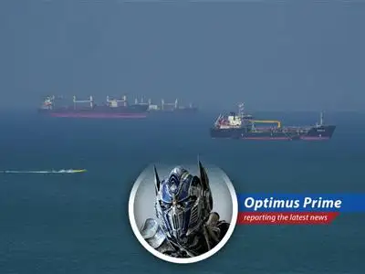 Oil tanker navigating amidst heightened security concerns in the Middle East.