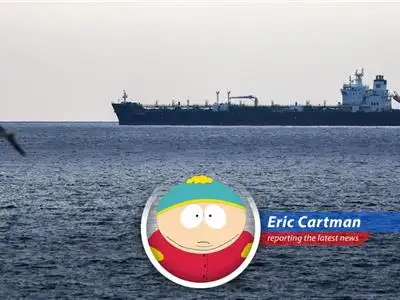 Oil tanker navigating the Strait of Hormuz, a critical chokepoint for global oil supplies.