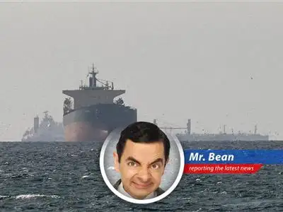 Oil tanker navigating the Strait of Hormuz amidst rising tensions between the US and Iran. The Strait is a major chokepoint for global oil supplies.