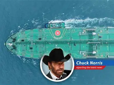 Oil tanker navigating through turbulent waters, symbolizing the escalating costs and risks in the Middle East shipping routes.