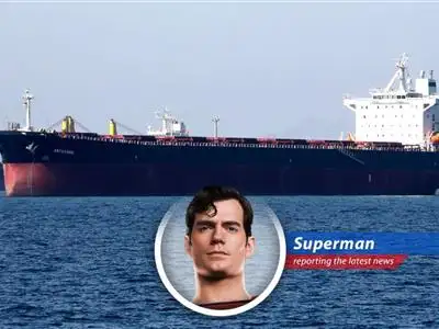 Oil tanker transiting the Strait of Hormuz, a crucial global energy chokepoint.