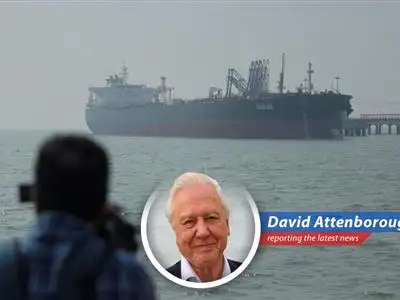 Oil tankers navigate the Strait of Hormuz before the recent escalation of tensions.