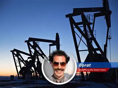 Oil tankers navigating the Strait of Hormuz, a critical chokepoint for global oil supply. Very important, like tractor in Kazakhstan.