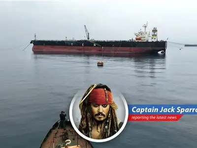 Oil tankers navigating turbulent waters mirroring the current geopolitical climate.