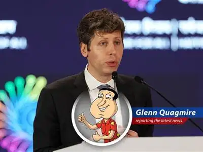 OpenAI CEO Sam Altman finalizing the deal, probably thinking about all the giggity he'll save on marketing.