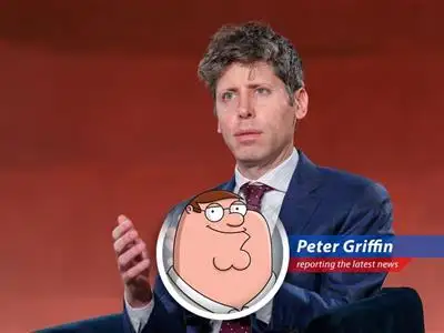 Peter Griffin pondering the implications of OpenAI's massive funding round. Quahog is about to get smarter, or at least more confused.