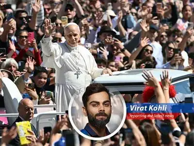 Pope Leo XIV addressing reporters before departing for a tour of African countries, reaffirming his dedication to global peace and dialogue.
