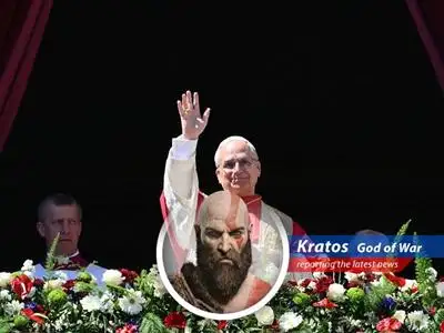 Pope Leo XIV addressing the faithful during his first Easter Mass.