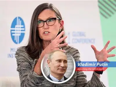 President Putin adds humor and satire to Cathie Wood's optimistic outlook on the stock market image