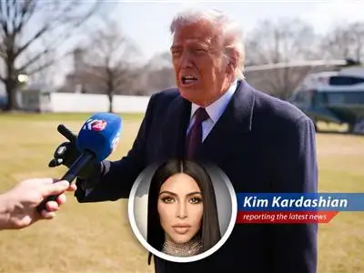 President Trump addresses reporters, hinting at potential military action against Iran.