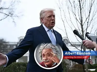 President Trump addresses reporters on the South Lawn regarding the U.S.-Iran conflict.