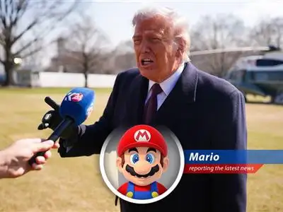 President Trump addresses reporters regarding Iran, hinting at possible military action while emphasizing the need for a peaceful resolution.