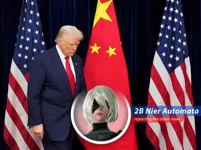 President Trump addressing the media, discussing potential delays in his upcoming trip to China.