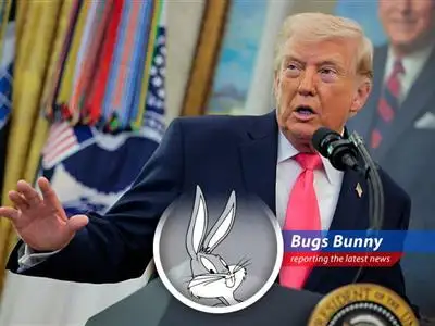 President Trump addressing the press, amidst conflicting reports about negotiations with Iran.