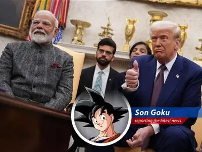 President Trump and Prime Minister Modi shake hands, but the details of their trade deal remain shrouded in mystery. image