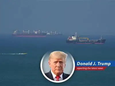 President Trump during a press conference addressing energy independence and national security. No special characters