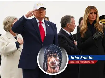 President Trump salutes during a dignified transfer ceremony at Dover Air Force Base, a photo later used in a fundraising email.