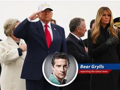 President Trump salutes during a dignified transfer ceremony at Dover Air Force Base, a photo used in a controversial fundraising email.