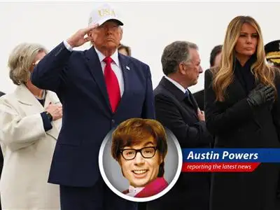 President Trump salutes during the dignified transfer ceremony at Dover Air Force Base, honoring the six U.S. soldiers killed in action.