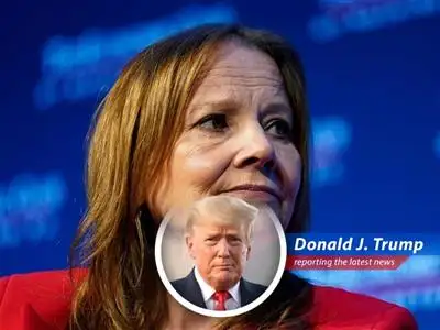 President Trump shares his thoughts on GM CEO Mary Barra's decision to stay put image