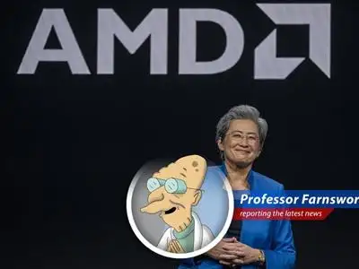 Professor Hubert J. Farnsworth provides his witty take on AMD's latest AI chip announcements at the Computex tech conference. image