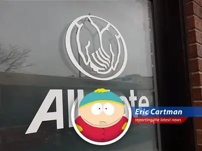 Progressive and Allstate stocks might be going down the crapper, but Cartman knows where the next big score is. image
