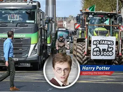 Protesters blockading fuel refineries in Ireland, demanding government action on rising fuel prices.