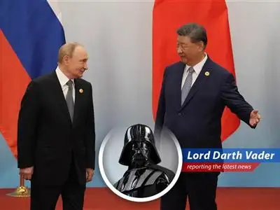 Putin and Xi's meeting signals a deepening alliance, reminiscent of power struggles across the galaxy